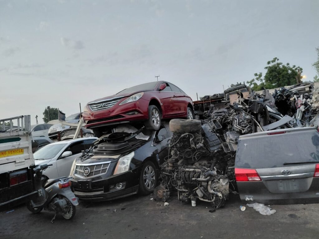 Scrap Toyota Camry and Honda Accord collected across the UAE